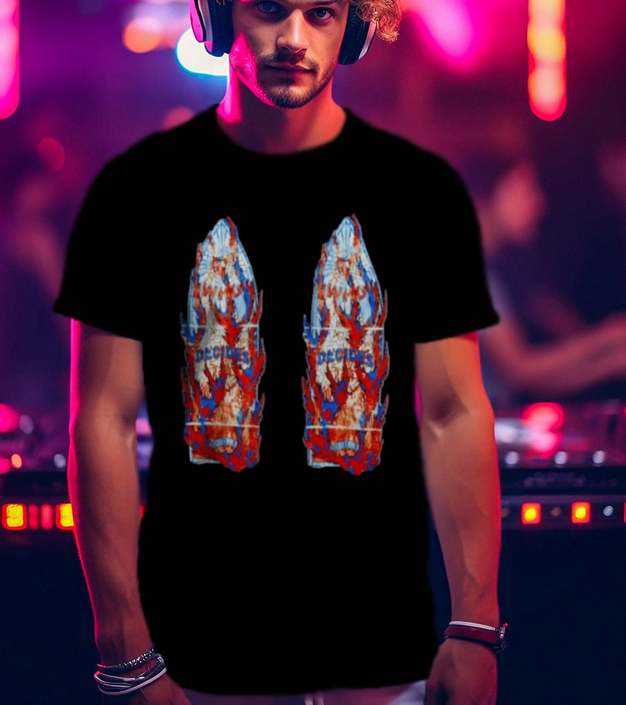 Who Decides War Stained Glass Angels In Flames Streetwear T-Shirt