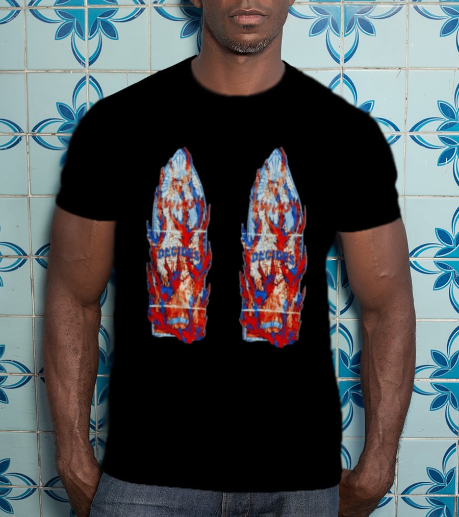 Who Decides War Stained Glass Angels In Flames Streetwear T-Shirt