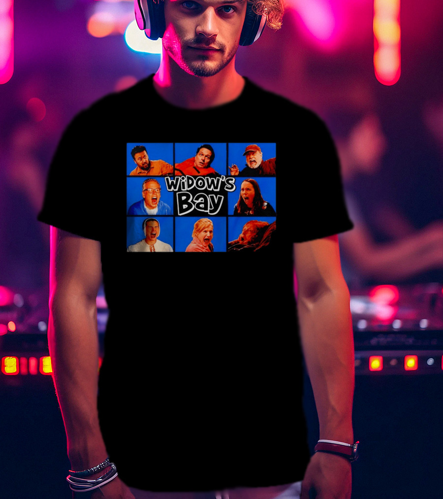 Widow's Bay Screaming Cast Faces Collage T-Shirt