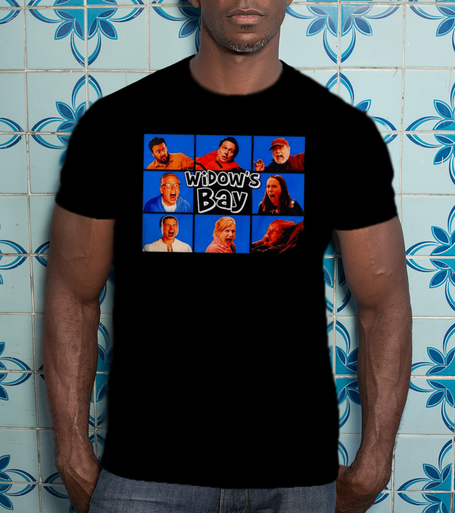 Widow's Bay Screaming Cast Faces Collage T-Shirt