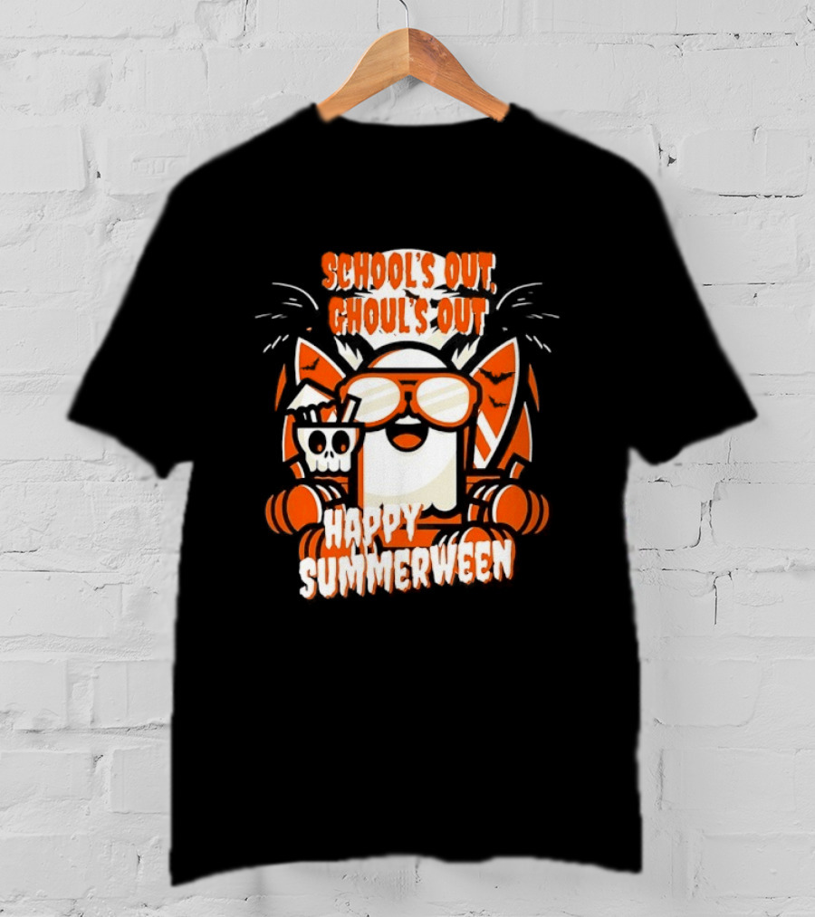 School's Out Ghoul's Out Happy Summerween Retro Fun T-Shirt