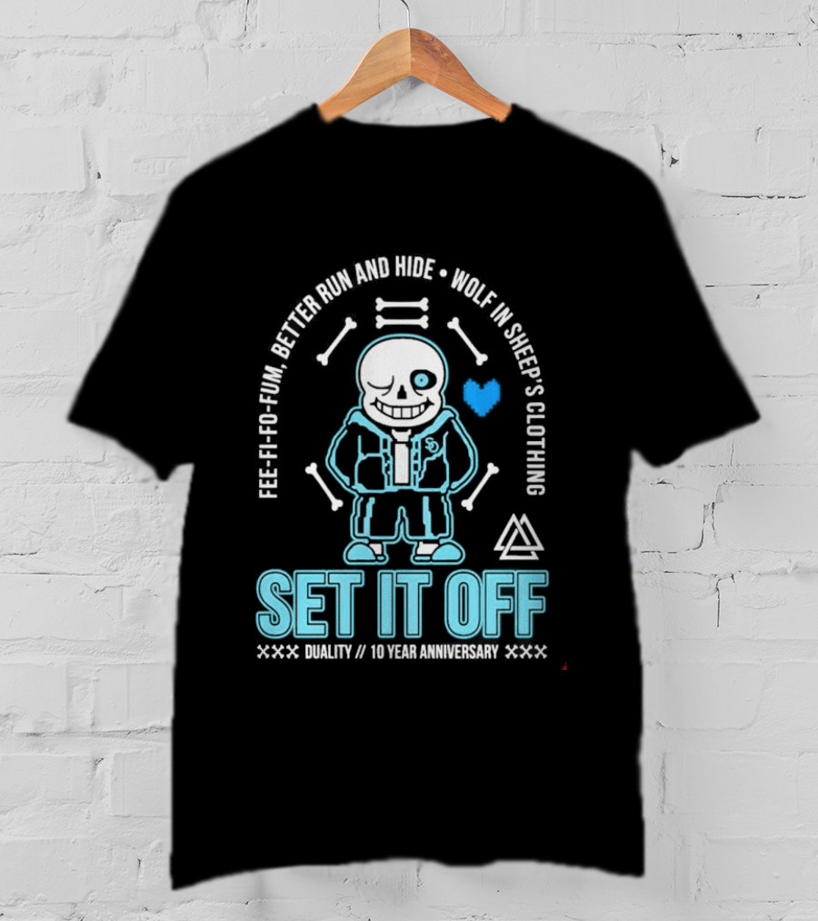 Set It Off Duality 10 Year Anniversary Undertale Sans Wolf In Sheep's Clothing T-Shirt