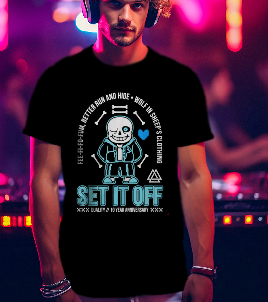 Set It Off Duality 10 Year Anniversary Undertale Sans Wolf In Sheep's Clothing T-Shirt