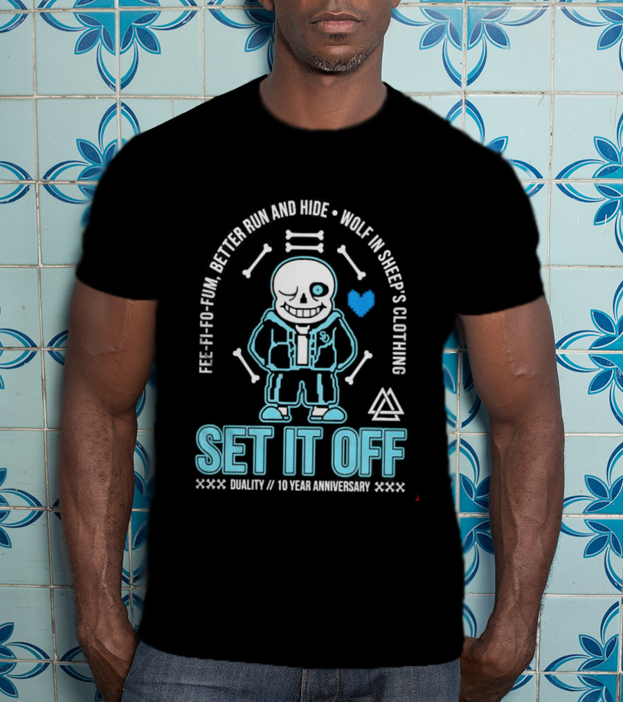 Set It Off Duality 10 Year Anniversary Undertale Sans Wolf In Sheep's Clothing T-Shirt
