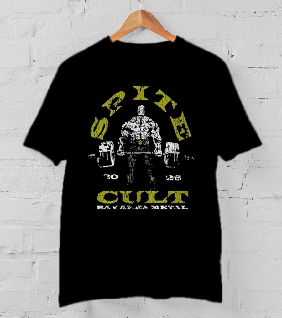 Spite Cult Gold's Gym Bay Area Metal Heavy Lifting T-Shirt