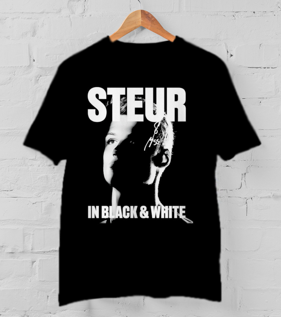 Steur In Black & White Monochrome T-Shirt