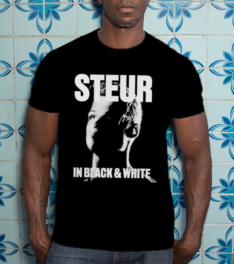 Steur In Black & White Monochrome T-Shirt