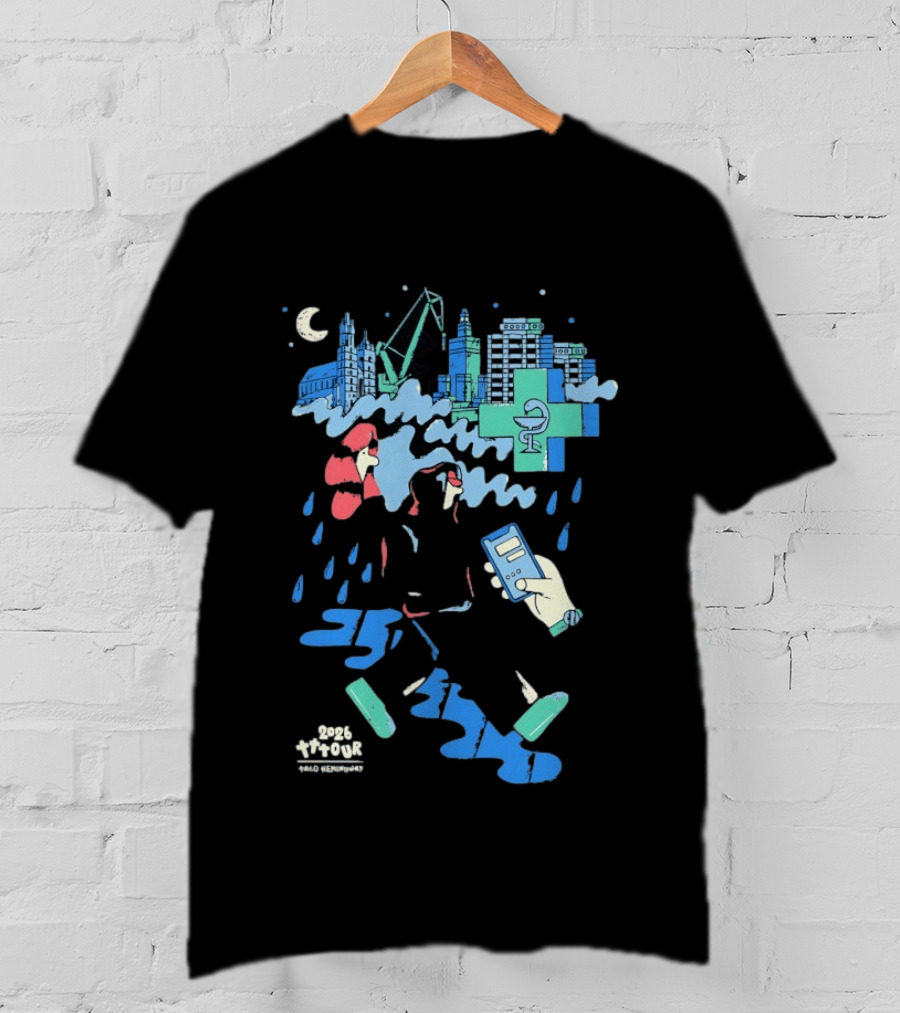 Taco Hemingway 2026 Tour Cityscape With Cross And Moon T-Shirt