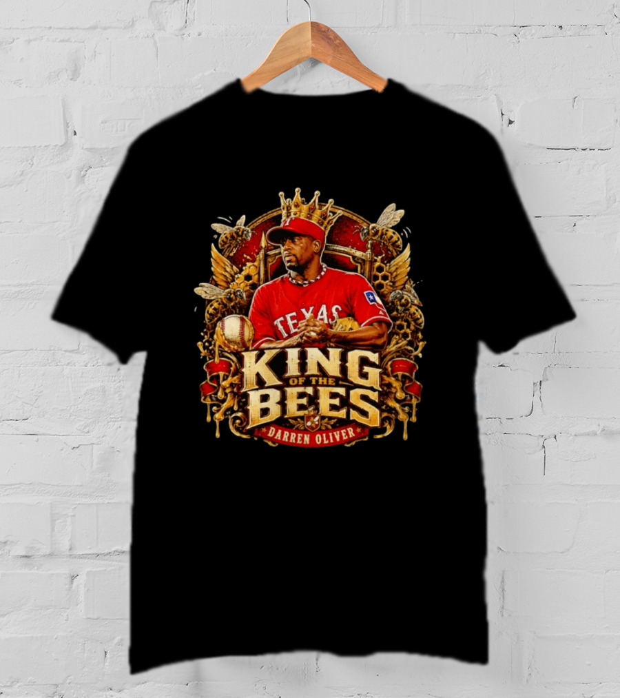 Texas Rangers Darren Oliver King Of The Bees Baseball Legends T-Shirt