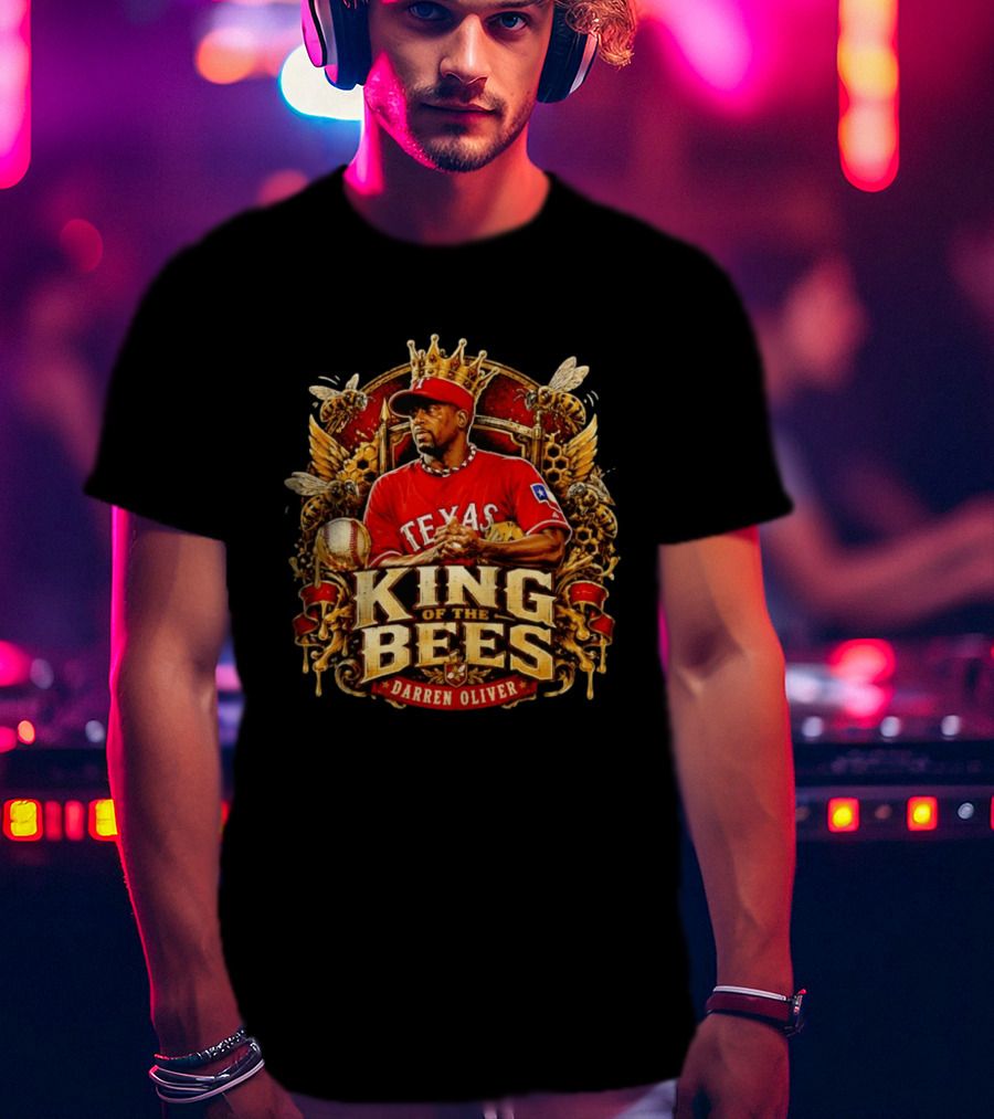 Texas Rangers Darren Oliver King Of The Bees Baseball Legends T-Shirt