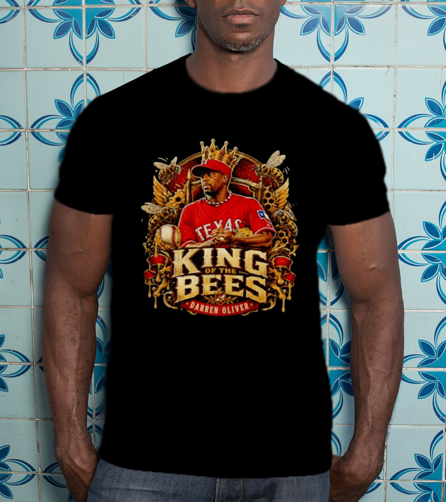 Texas Rangers Darren Oliver King Of The Bees Baseball Legends T-Shirt