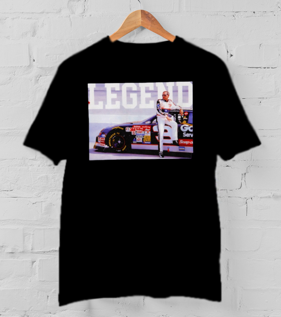 Dale Earnhardt Legend Goodwrench Service Plus Car Racing Image T-Shirt