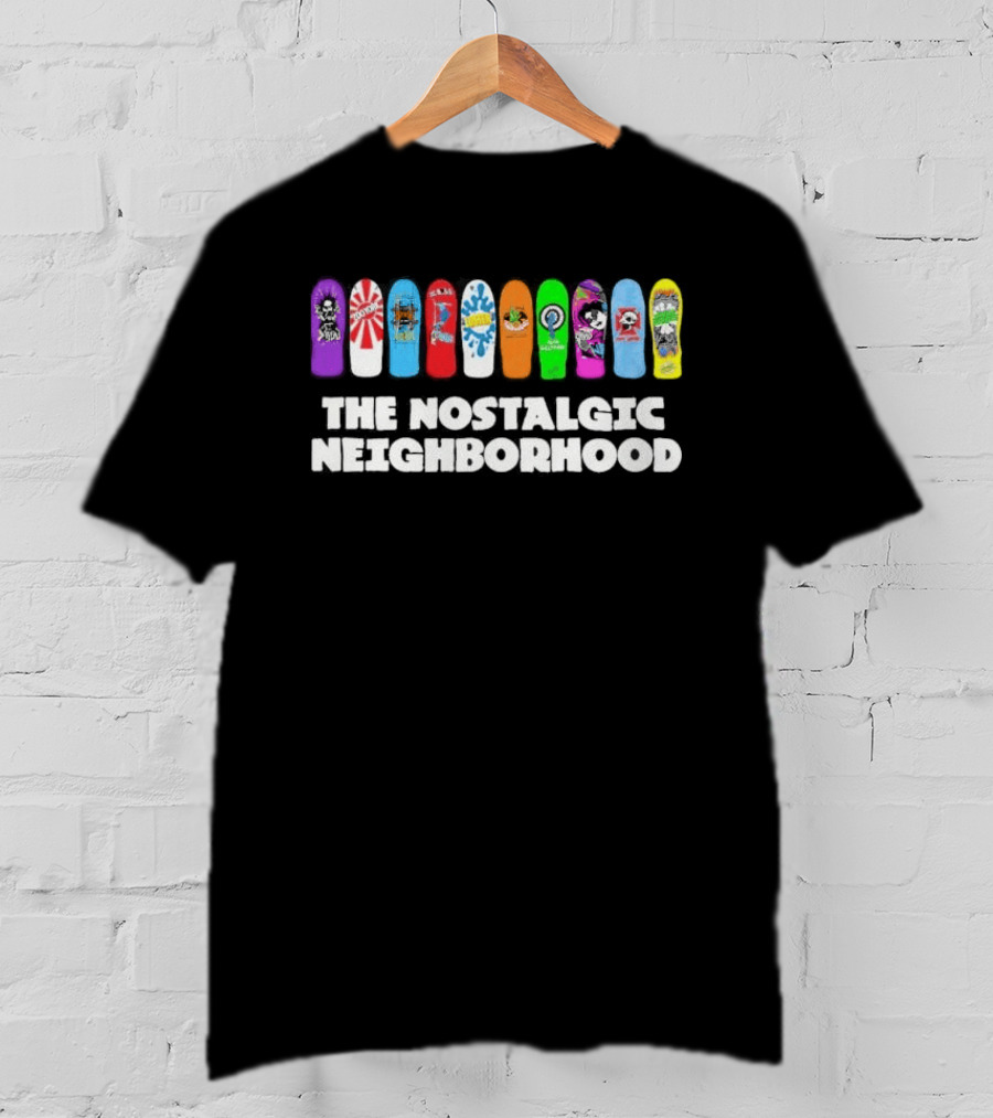 The Nostalgic Neighborhood Collection Skateboard Decks 90s T-Shirt