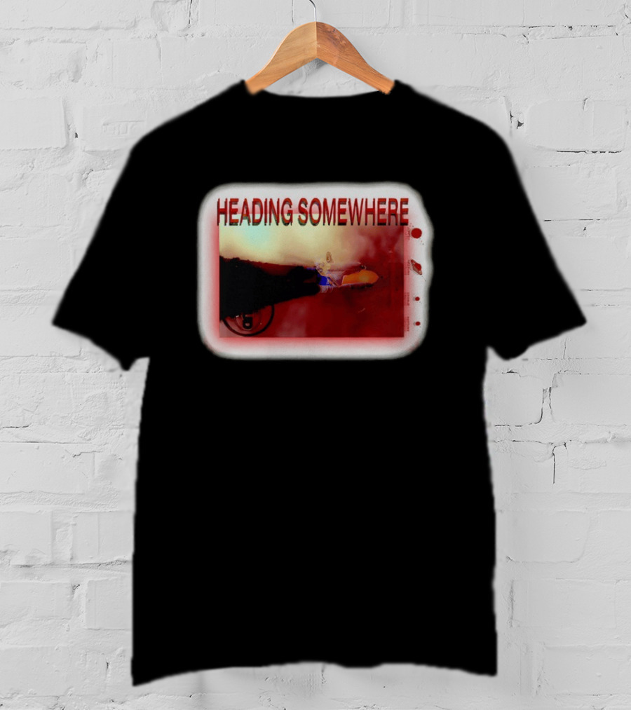 Heading Somewhere Motorcycle Journey Vintage Road Trip T-Shirt