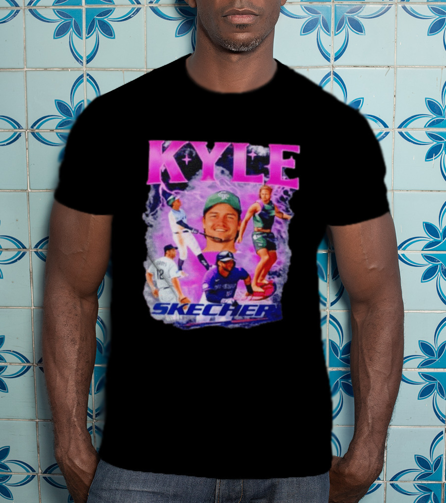 Kyle Groys Skecher Collage Baseball Dodgers > T-Shirt