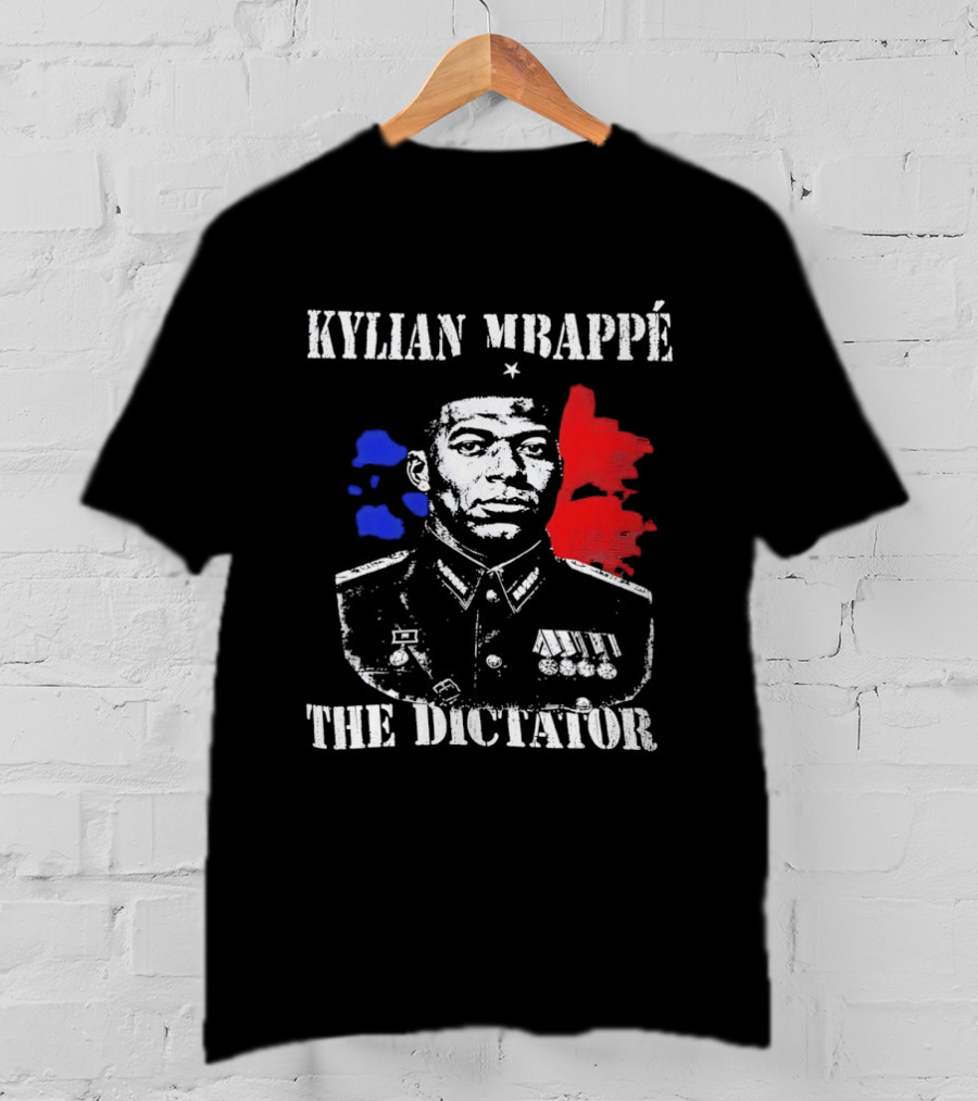 Kylian Mbappé The Dictator Military Uniform Meme Tricolor T-Shirt