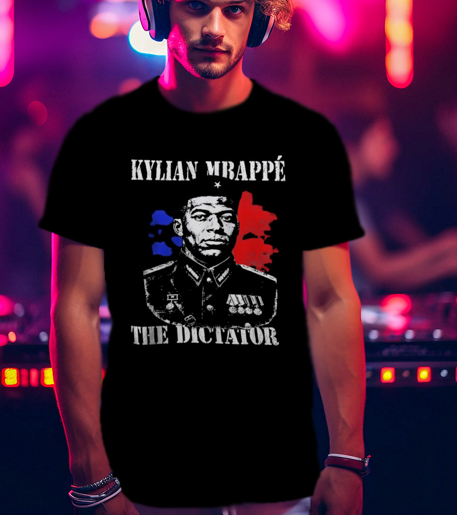 Kylian Mbappé The Dictator Military Uniform Meme Tricolor T-Shirt
