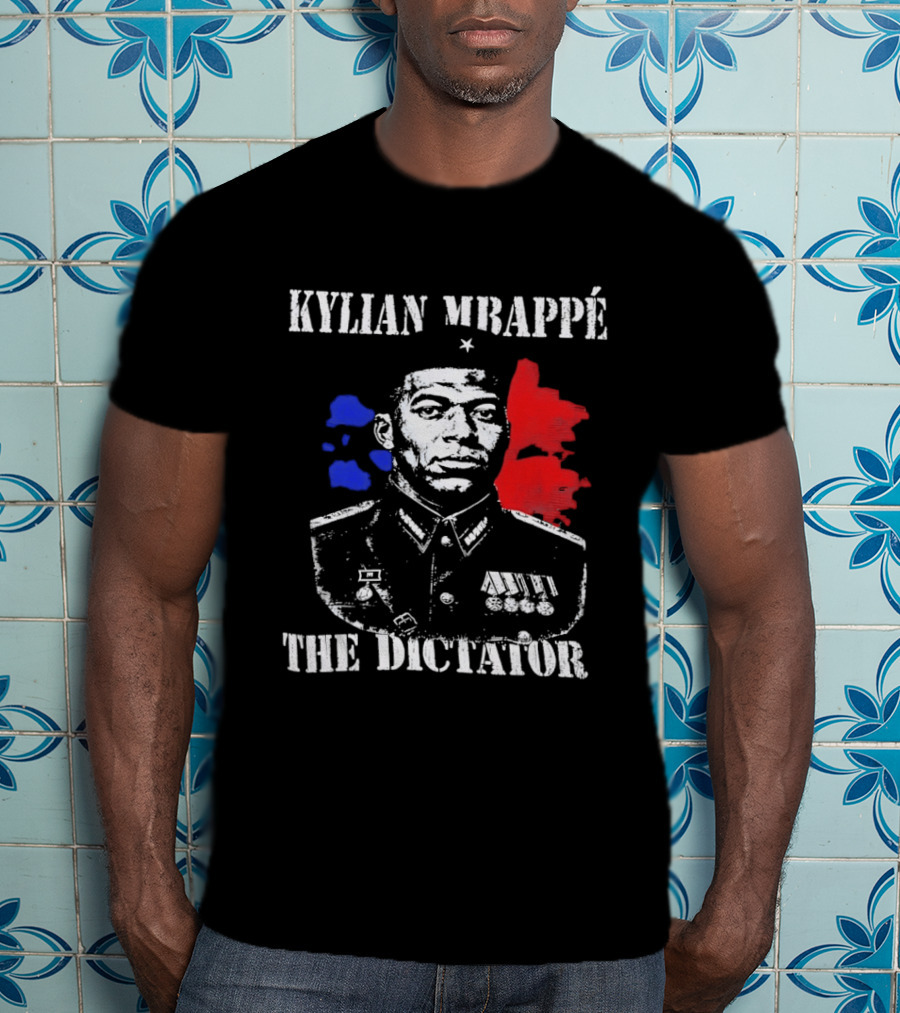 Kylian Mbappé The Dictator Military Uniform Meme Tricolor T-Shirt