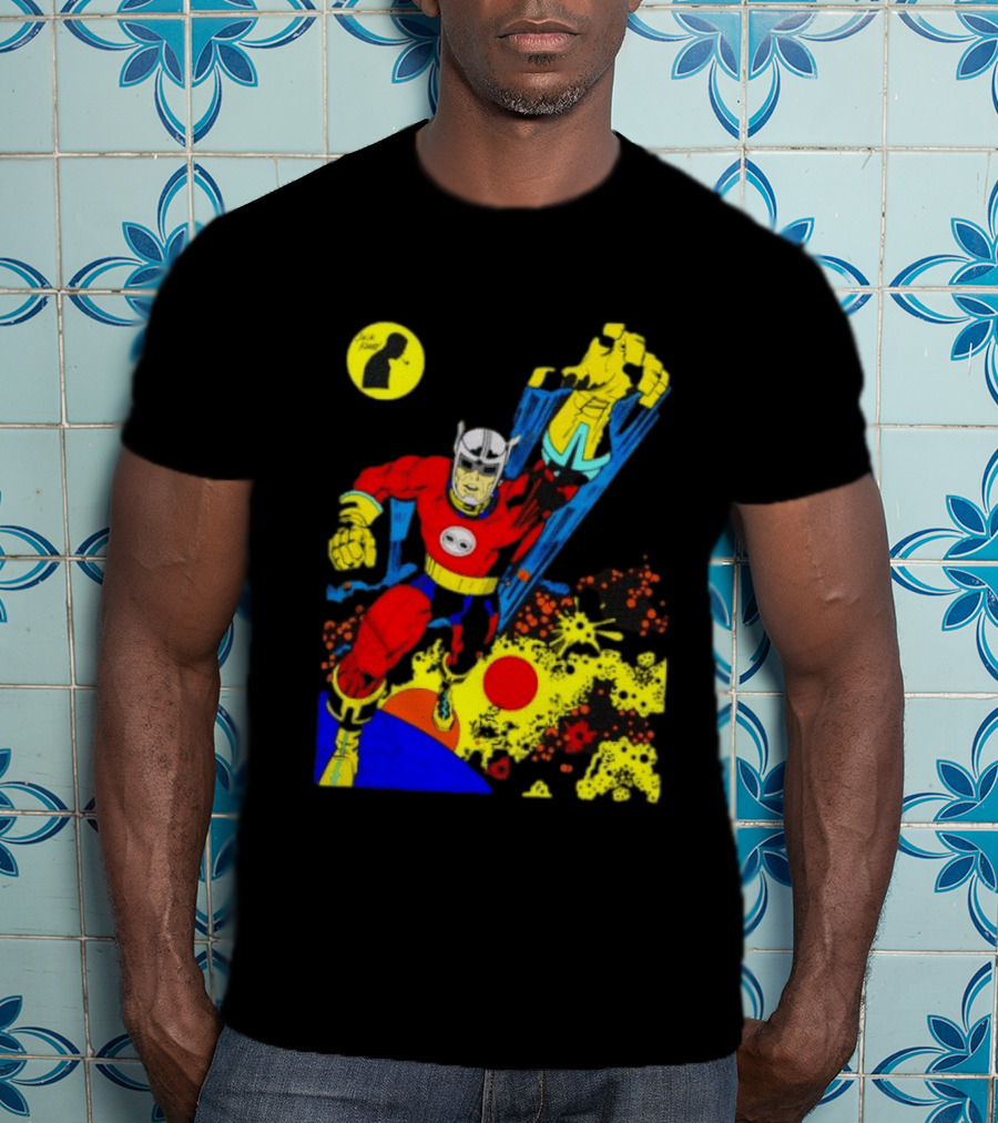 Jack Kirby Galactic Superhero Comic Book Dynamic Action T-Shirt