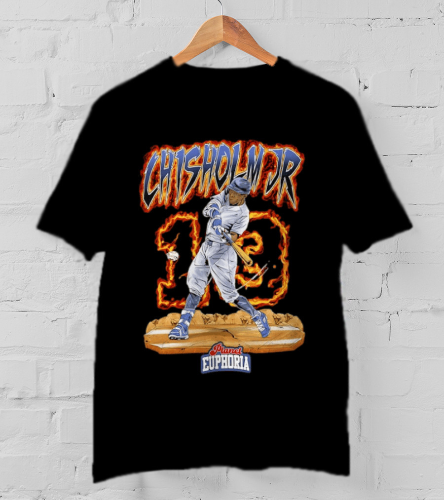 CHISHOLM JR 13 Baseball Swing Planet Euphoria T-Shirt