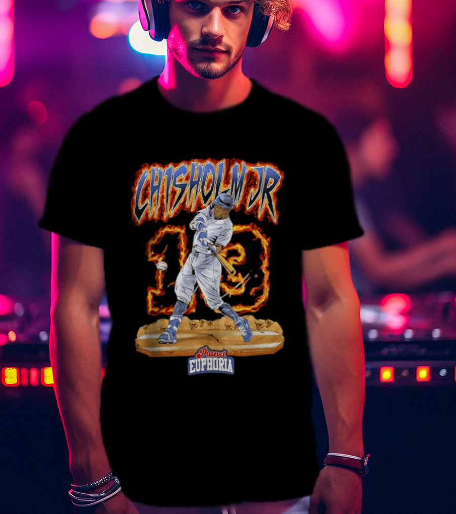 CHISHOLM JR 13 Baseball Swing Planet Euphoria T-Shirt