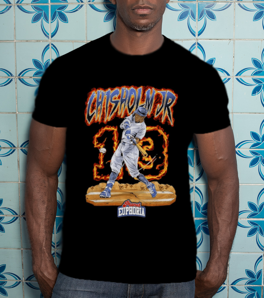 CHISHOLM JR 13 Baseball Swing Planet Euphoria T-Shirt
