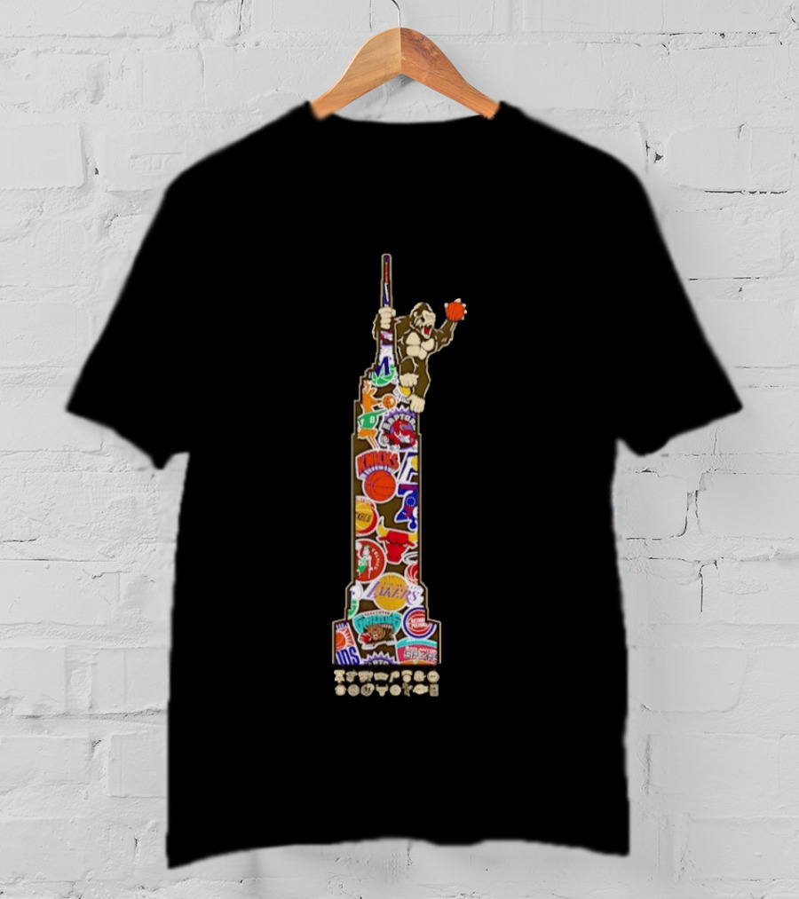 New York Knicks King K Basketball Team Logos Tower T-Shirt