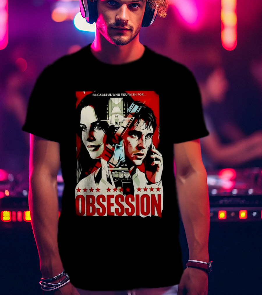 Obsession Be Careful Who You Wish For Movie Red And White Faces T-Shirt