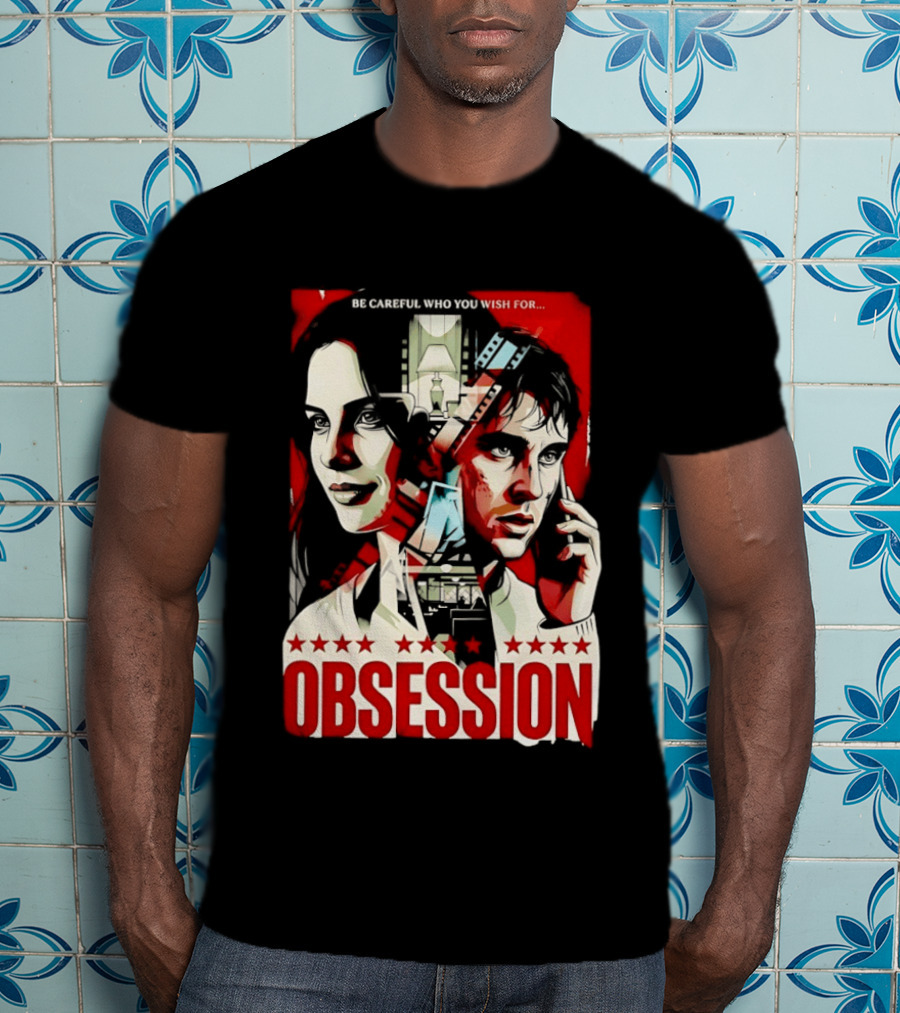Obsession Be Careful Who You Wish For Movie Red And White Faces T-Shirt