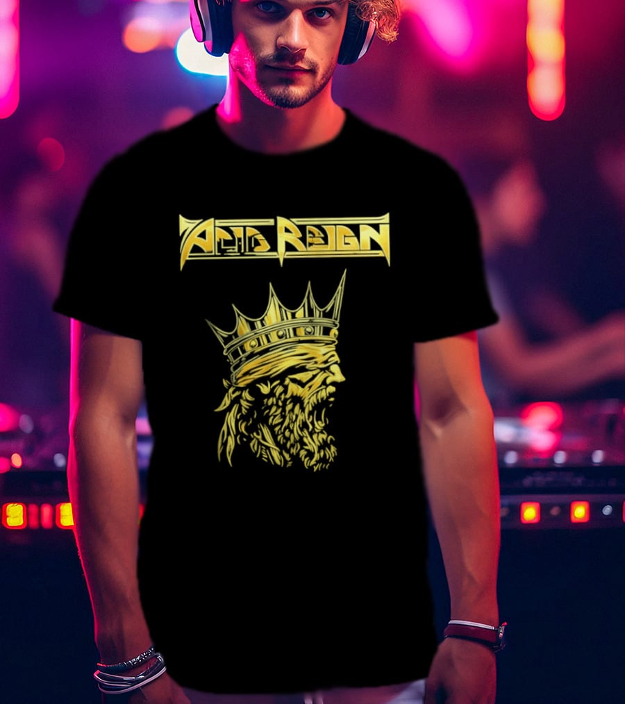 Acid Reign Golden King Thrash Metal Band T-Shirt