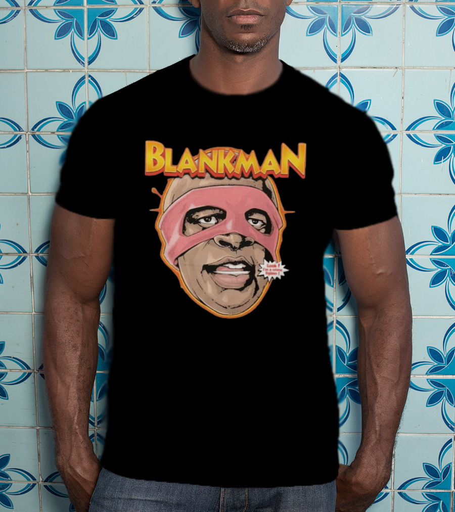 Blankman Look I'm A Crime Fighter Mask T-Shirt