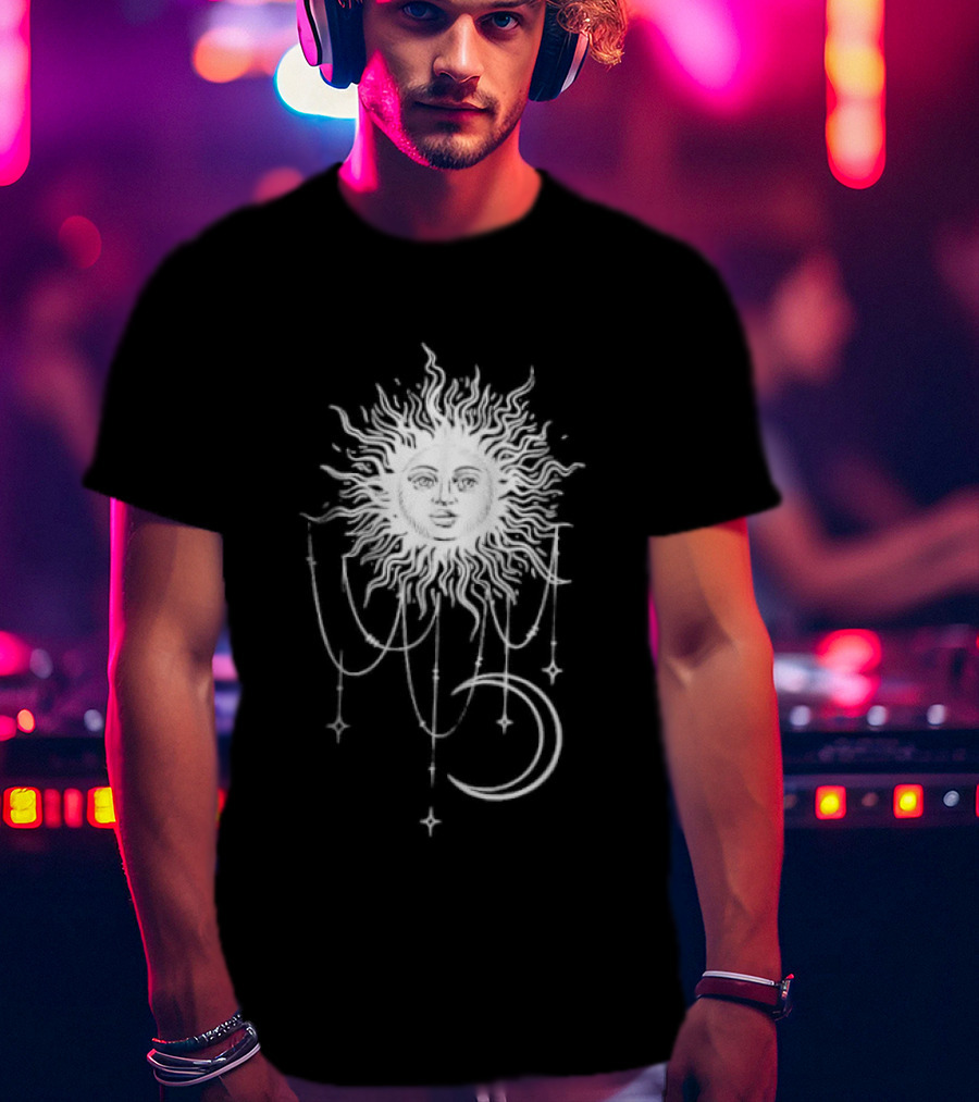 Boho Sun And Moon Celestial Astrology Mystical T-Shirt