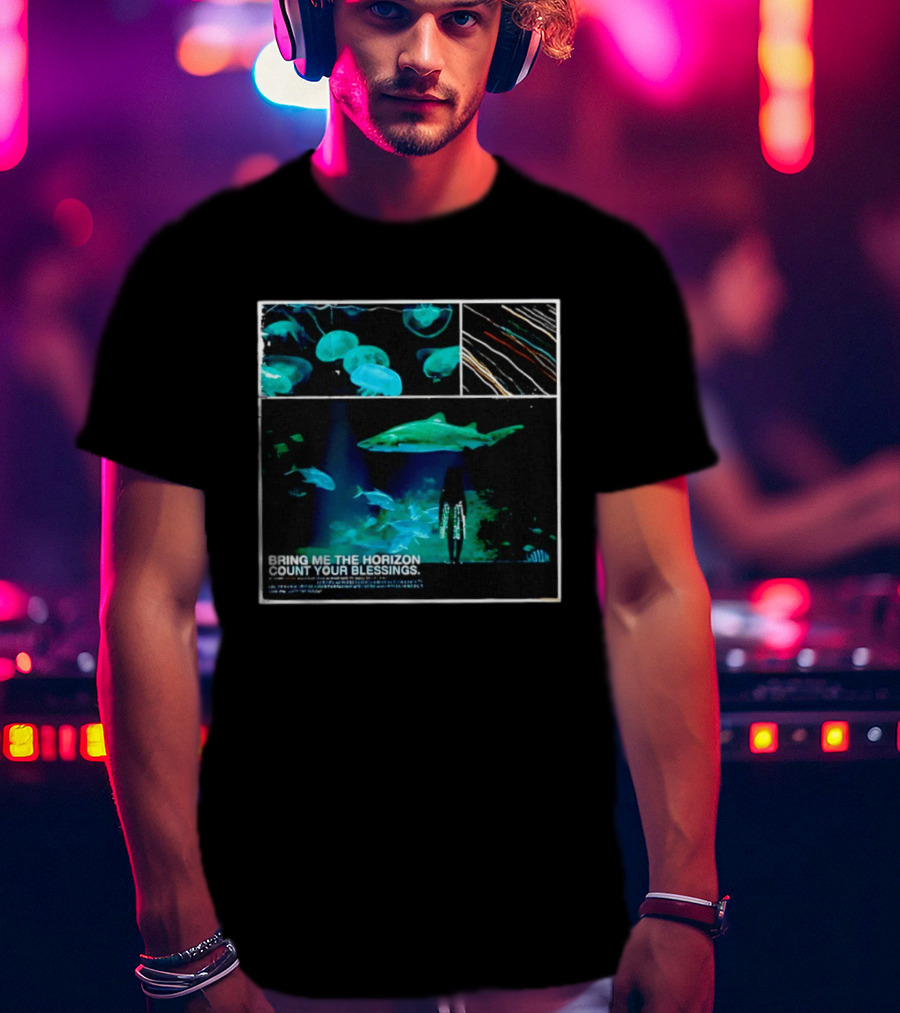 Bring Me The Horizon Count Your Blessings Aquarium Sharks And Jellyfish T-Shirt
