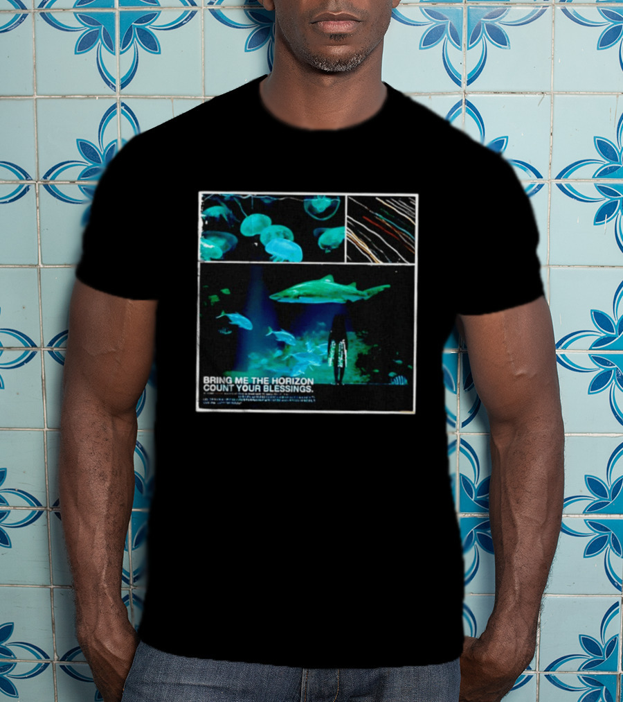 Bring Me The Horizon Count Your Blessings Aquarium Sharks And Jellyfish T-Shirt