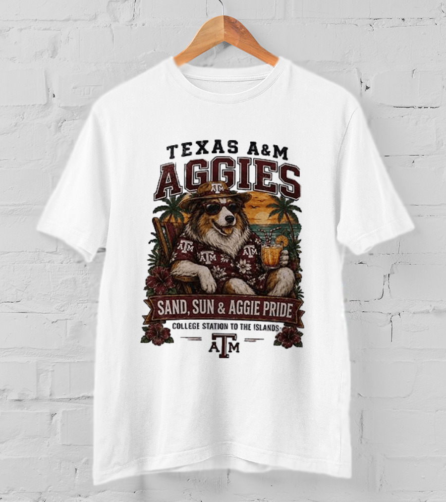 Texas A&M Aggies Sand Sun Aggie Pride College Station To The Islands T-Shirt