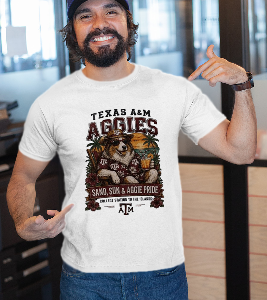 Texas A&M Aggies Sand Sun Aggie Pride College Station To The Islands T-Shirt