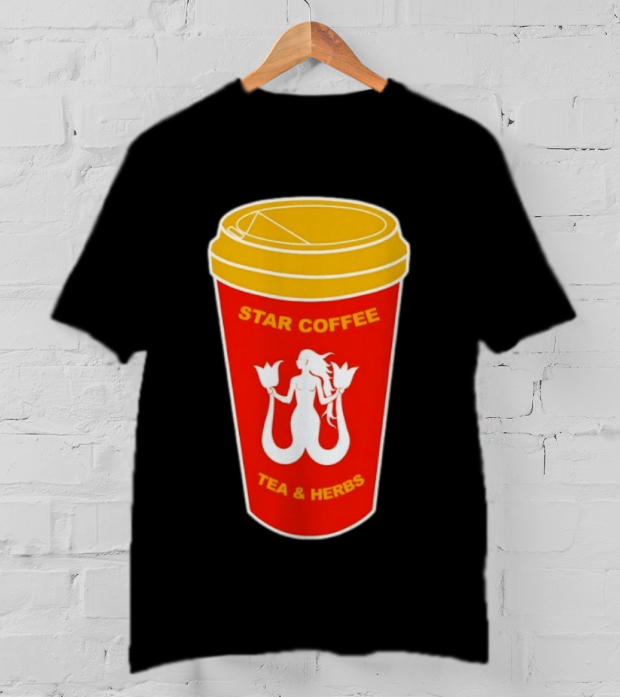 Star Coffee Tea & Herbs Mermaid Cup T-Shirt