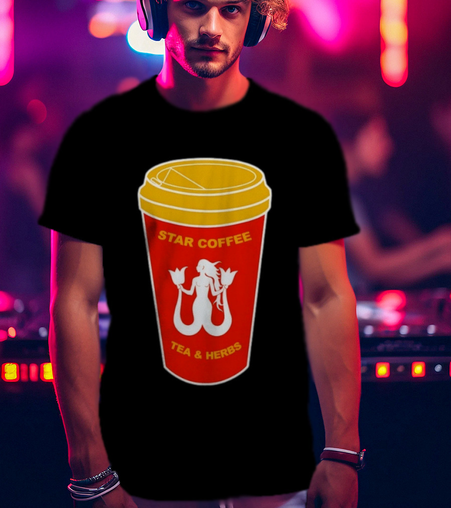 Star Coffee Tea & Herbs Mermaid Cup T-Shirt
