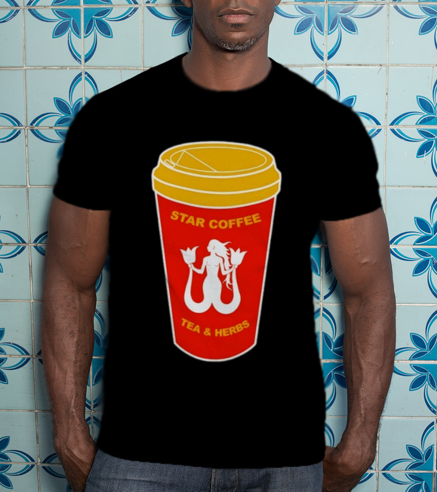 Star Coffee Tea & Herbs Mermaid Cup T-Shirt
