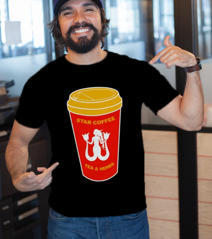 Star Coffee Tea & Herbs Mermaid Cup T-Shirt