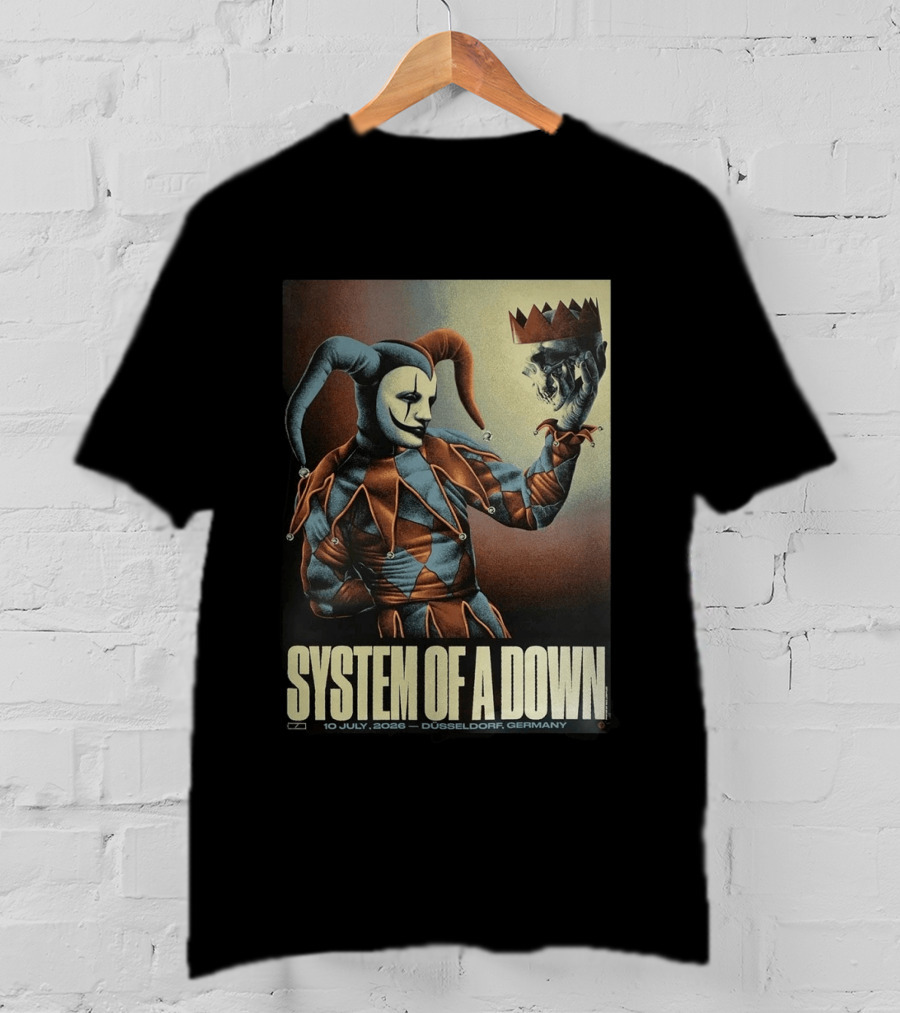System Of A Down 2026 Düsseldorf Germany Pop Up Shop The Clown 10 July Open Air Park T-Shirt