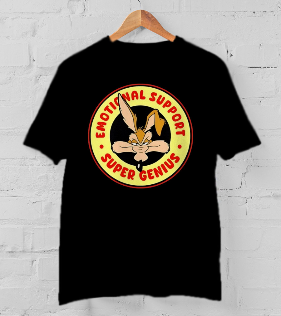 Wile E Coyote Emotional Support Super Genius T-Shirt