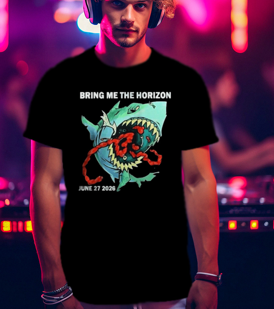 Bring Me The Horizon June 27 2026 Shark Graphic Copenhell Festival European Summer Shows T-Shirt