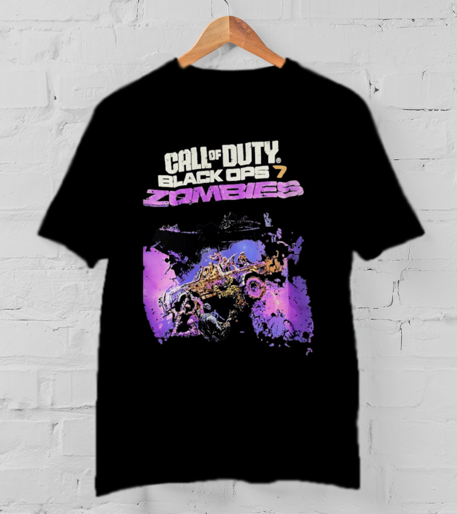 Call Of Duty Black Ops 7 Zombies Paint Splatter Artwork Gaming T-Shirt