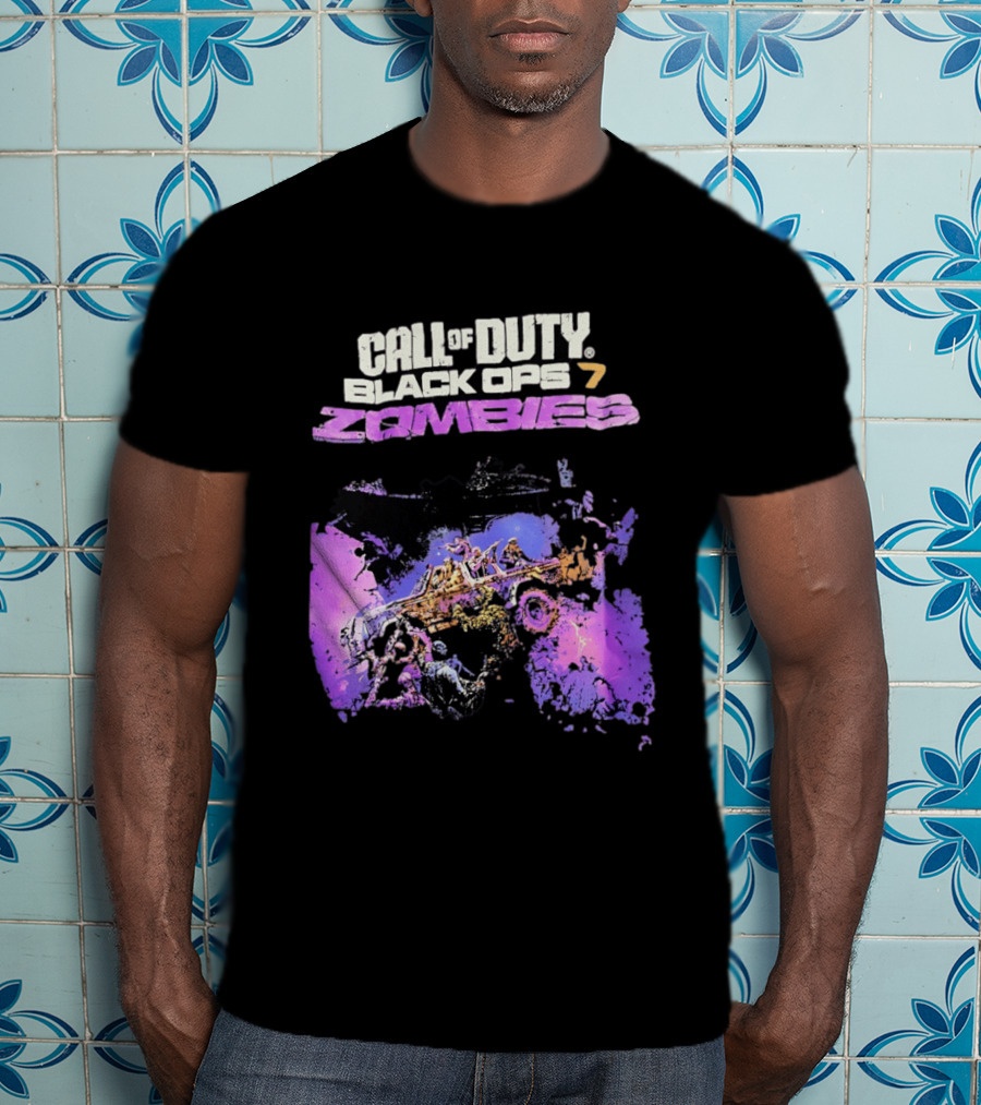 Call Of Duty Black Ops 7 Zombies Paint Splatter Artwork Gaming T-Shirt