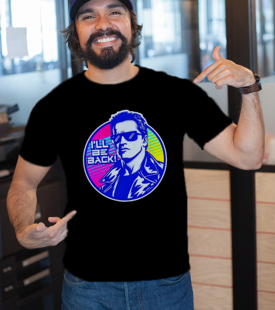 I'll Be Back Terminator Retro Neon T-Shirt
