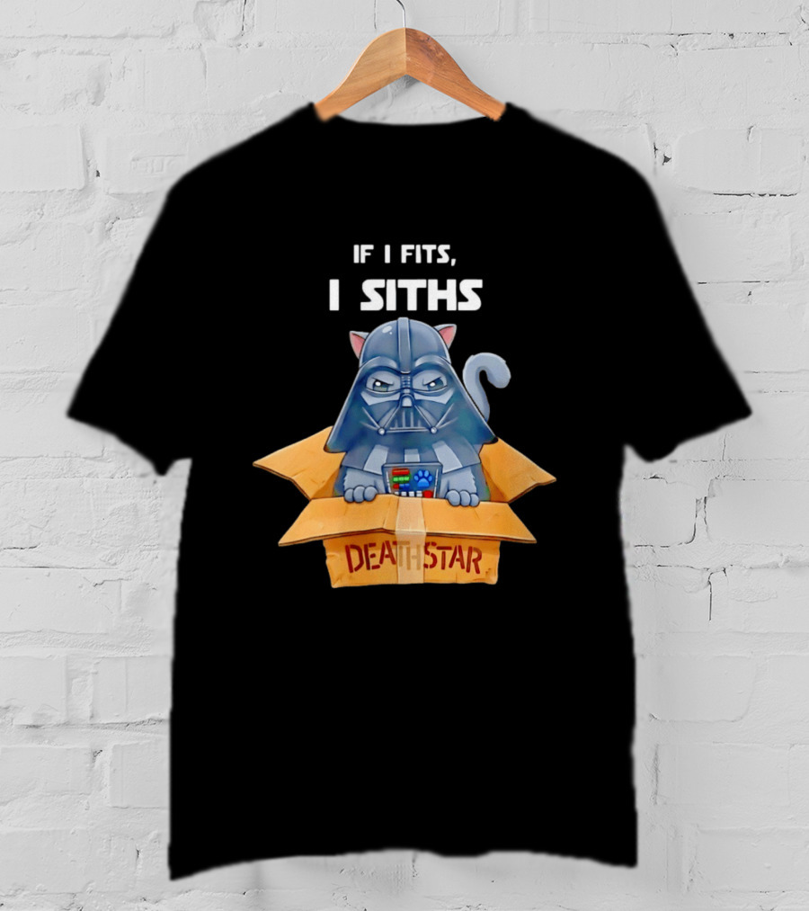 If I Fits I Siths Darth Vader Cat In Death Star Box T-Shirt