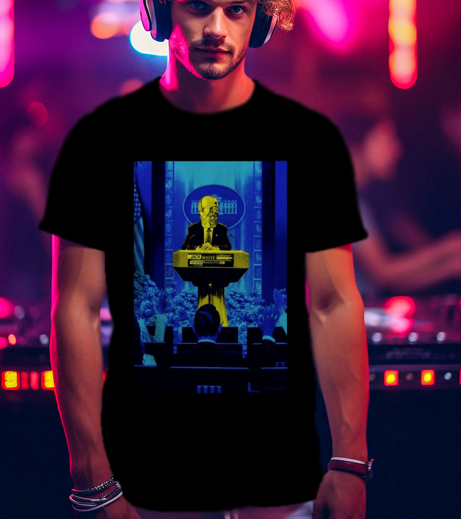 Jack White The Anthem Washington DC July 10 2026 Skeleton At Podium White House T-Shirt