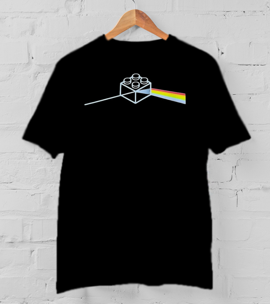 Dark Side Of The Brick Prism Rainbow Block T-Shirt