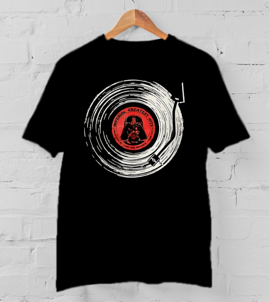 Darth Vader Imperial Greatest Hits Vinyl Record Star Wars Dark Side Records T-Shirt